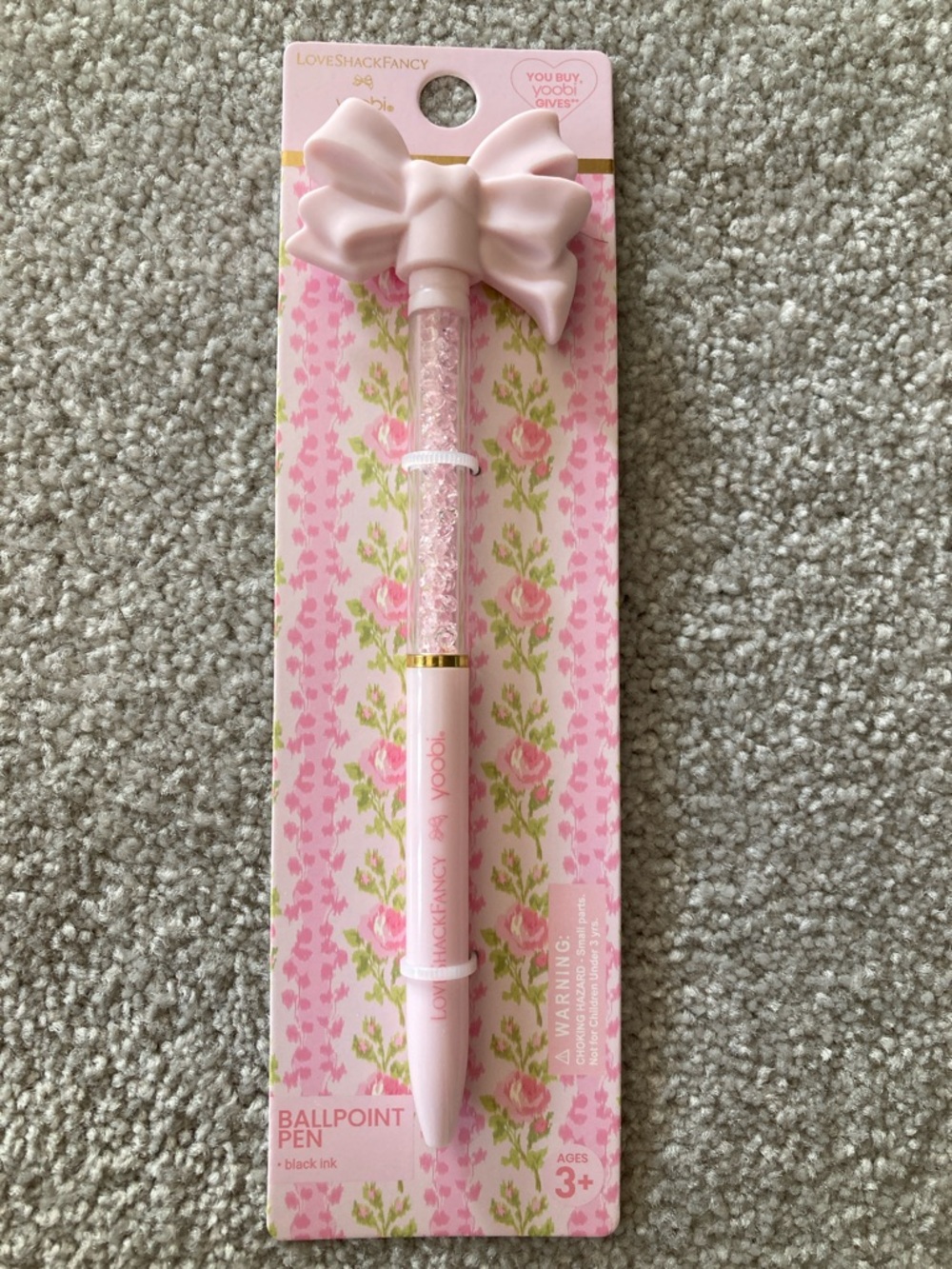 IN-HAND | LoveShackFancy x Target Yoobi Blooming Heirloom Pink Bow Pen
